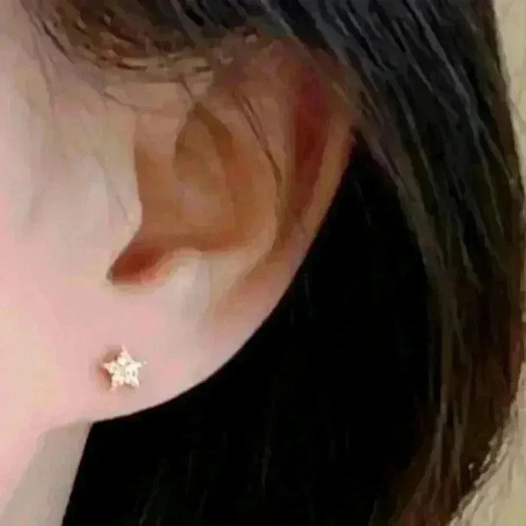 Ziron 925 Studded Star Earrings - Picture 4 of 5